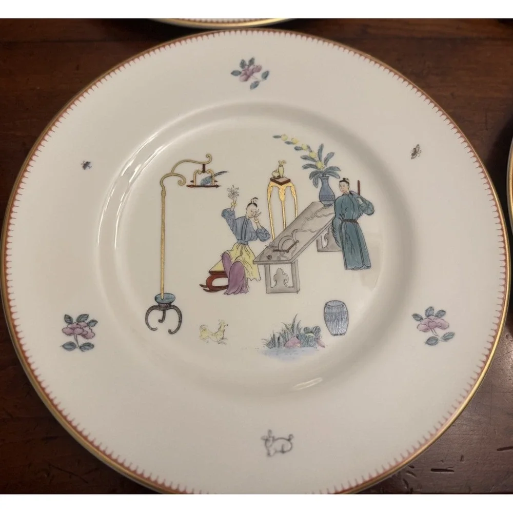 84pc Royal Worcester Early Worcester China Reproduction Chinoiserie Dinner Set